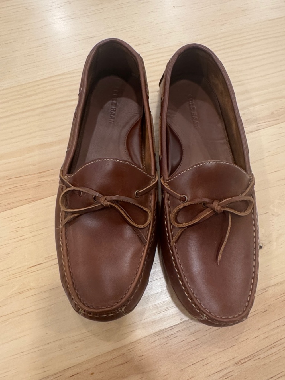 Cole Haan Brown Leather Boat Shoes